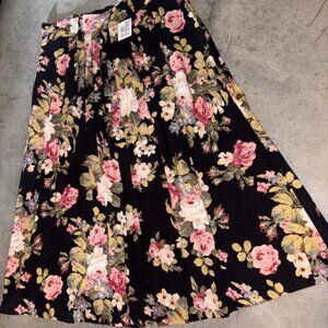 Vintage Functionals Black Floral Skirt 18